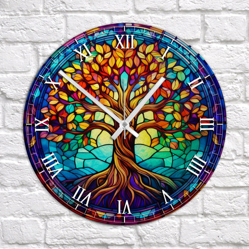 Tree of Life Suncatcher Effect Clock